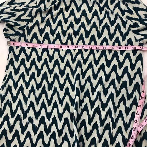 LuLaRoe Classic T green and cream chevron pattern size M - Picture 3 of 4
